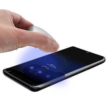 Avizar Film Galaxy S8 Plus Verre trempé Incurvé + Kit Lampe LED + Liquide adhésif pas cher