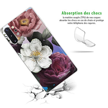 Avis LaCoqueFrançaise Coque Samsung Galaxy Note 10 Plus 360 intégrale transparente Motif Fleurs roses Tendance