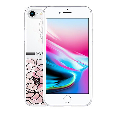 Avis LaCoqueFrançaise Coque iPhone 7/8/ iPhone SE 2020/ 2022 silicone transparente Motif Rose Pivoine ultra resistant