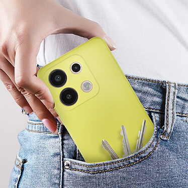 Avizar Coque pour Xiaomi Redmi Note 13 4G Soft-touch Anti-traces Jaune pas cher