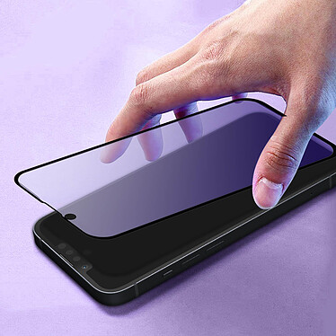 Avizar Protège écran pour iPhone 13 Mini Verre Trempé Anti-lumière Bleue Noir pas cher