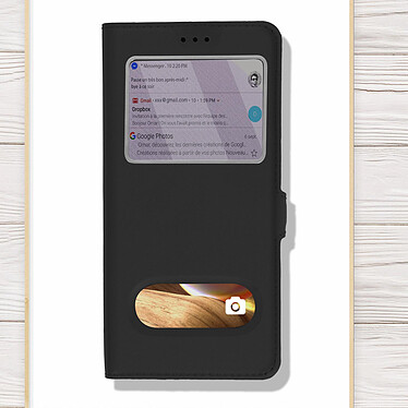 Avis Avizar Housse Samsung Galaxy A32 avec Double Fenêtre Support Vidéo noir