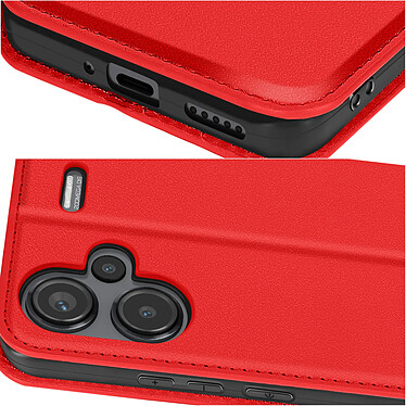 Avizar Étui pour Xiaomi Redmi Note 13 Pro Plus Porte-carte Support Vidéo Rouge pas cher