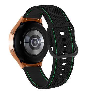 Avizar Bracelet pour Galaxy Watch 5 / 5 Pro / 4 Silicone Coutures Bicolore  Noir / Vert