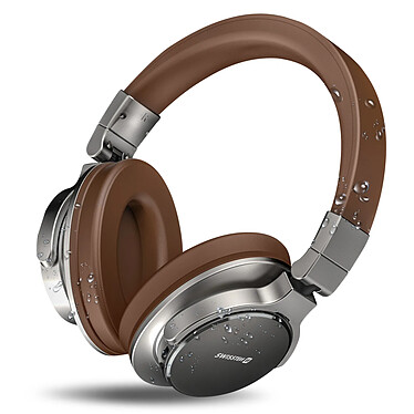 Casque Bluetooth 5.3 Extra-Bass Micro Étanche IPX3 Pliable Swissten Marron