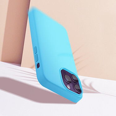 Avis Moxie Coque pour iPhone 14 Pro Max Hybride Semi-rigide Fine Légère Intérieur Doux  bleu clair