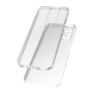 Avizar Coque Samsung Galaxy A03s Arrière Rigide transparent et Avant Souple Transparent