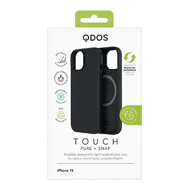 Avis QDOS Coque pour iPhone 15 Touch Pure avec Snap Compatible MagSafe Noir