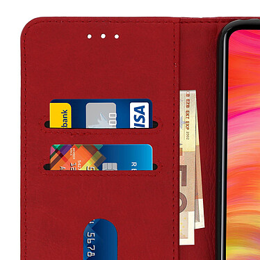 Avizar Housse Xiaomi Redmi Note 7 Étui Portefeuille Support Stand - rouge pas cher