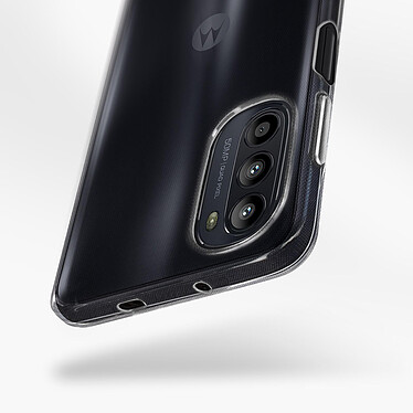 Avis Avizar Coque pour Motorola Moto G52 et G82 Silicone Souple et Film Verre Trempé 9H  transparent contour noir