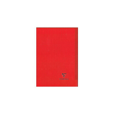 CLAIREFONTAINE Cahier Protège-cahier Koverbook Piqué Polypro 24x32 cm 96p séyès Rouge Transparent