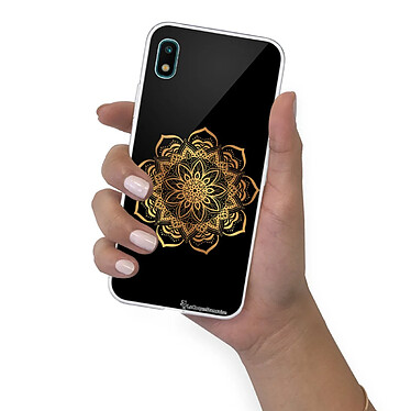 LaCoqueFrançaise Coque Samsung Galaxy A10 360 intégrale transparente Motif Mandala Or Tendance pas cher