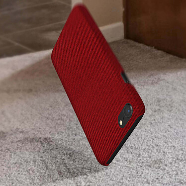 Avis Avizar Coque pour iPhone SE 2020 / 8 / 7 Rigide Finition Tissu Ultra-fine Lavable à l'eau Rouge
