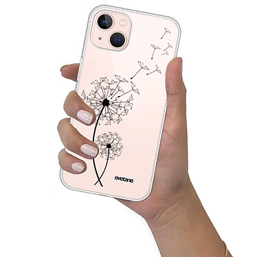 Evetane Coque iPhone 13 silicone transparente Motif Pissenlit ultra resistant pas cher