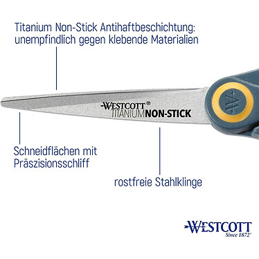 Avis WESTCOTT Ciseaux Titane Non Stick, longueur: 250 mm