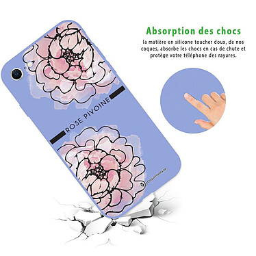 Avis LaCoqueFrançaise Coque iPhone 7/8/ iPhone SE 2020 Silicone Liquide Douce lilas Rose Pivoine