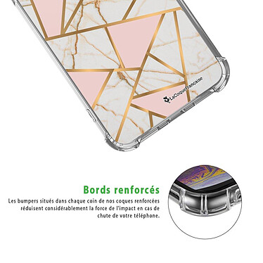 Acheter LaCoqueFrançaise Coque iPhone 7/8/ iPhone SE 2020 anti-choc souple angles renforcés transparente Motif Marbre Rose