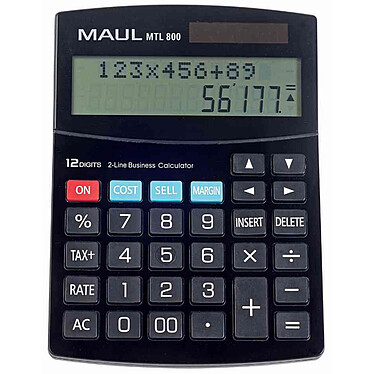 MAUL Calculatrice de bureau MTL 800, 12 chiffres, noir