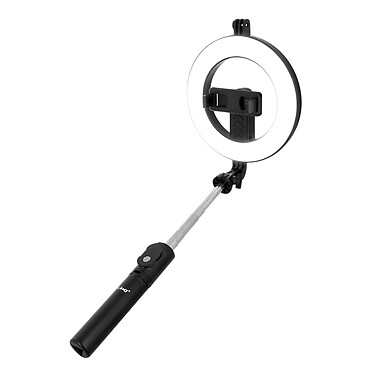 LinQ Perche Selfie  pour Smartphone Ring Light Trépied Déclencheur Bluetooth Noir