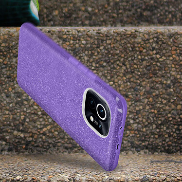 Avizar Coque Xiaomi Mi 11 5G Paillette Amovible Silicone Semi-rigide violet pas cher