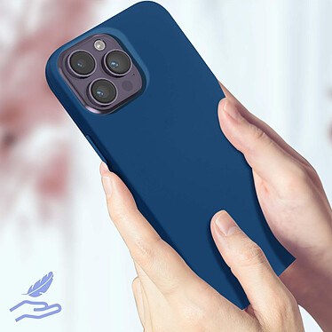 Acheter Avizar Coque pour iPhone 14 Pro Max Silicone Semi-rigide Finition Soft-touch Fine  bleu