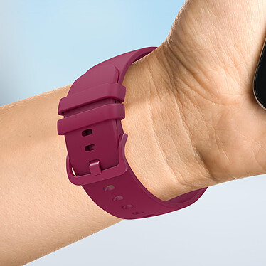 Bracelet pour Samsung Galaxy Watch Active 40mm Silicone Souple Bordeaux pas cher