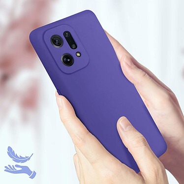 Acheter Avizar Coque pour Oppo Find X5 Silicone Semi-rigide Finition Soft-touch Fine  Violet