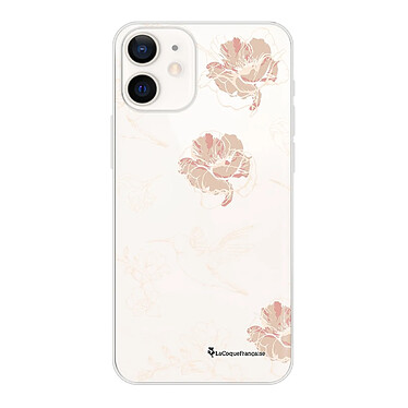 LaCoqueFrançaise Coque iPhone 12 mini silicone transparente Motif Fleurs Blanches ultra resistant