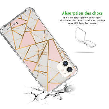 Avis LaCoqueFrançaise Coque iPhone 11 anti-choc souple angles renforcés transparente Motif Marbre Rose