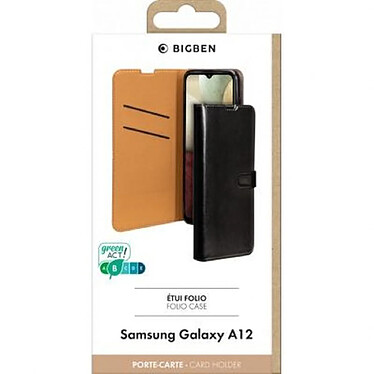 Acheter BigBen Connected Étui pour Galaxy A12 Folio Wallet Fermeture avec Languette Aimantée Noir