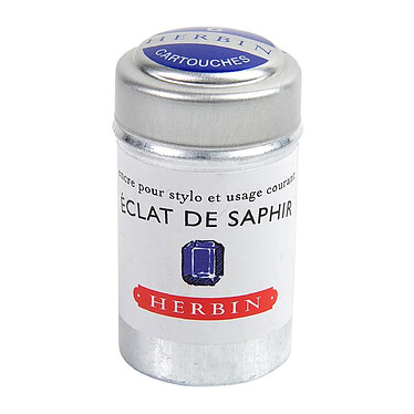 HERBIN Boîte de 6 cartouches d'encre standard Éclat de saphir x 6