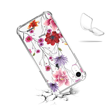 Acheter Evetane Coque iPhone Xr anti-choc souple angles renforcés transparente Motif Fleurs Multicolores