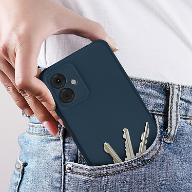 Acheter Avizar Coque pour Motorola Moto G14 Silicone Semi-rigide Doux au Toucher  Bleu Nuit