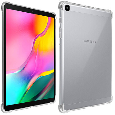 Avizar Coque Samsung Galaxy Tab A 10.1 2019 Silicone Flexible Coins Bumper Transparent