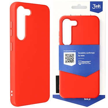 3mk Coque pour Samsung S23 Plus Souple Mat Anti-Chutes 1.25m  Matt Case rouge