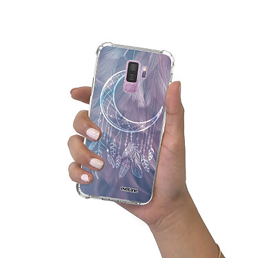 Evetane Coque Samsung Galaxy S9 Plus anti-choc souple angles renforcés transparente Motif Lune Attrape Rêve pas cher