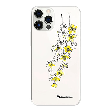 LaCoqueFrançaise Coque iPhone 12/12 Pro silicone transparente Motif Fleurs Cerisiers ultra resistant