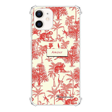 LaCoqueFrançaise Coque iPhone 12 mini Silicone antichocs Solides coins renforcés  transparente Motif Botanic Amour