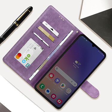 Avis Avizar Etui pour Samsung Galaxy A05 Simil Cuir Effet Brossé Dragonne  Violet