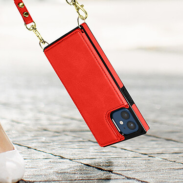 Acheter Avizar Coque Cordon iPhone 12 et 12 Pro Multifonction Avec Lanière - rouge