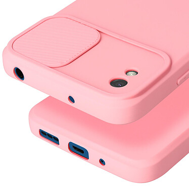 Acheter Avizar Coque pour Xiaomi Redmi 9A et 9AT Silicone Souple Cache Caméra Coulissant  rose clair