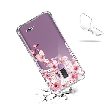 Acheter Evetane Coque Samsung Galaxy S9 Plus anti-choc souple angles renforcés transparente Motif Cerisier