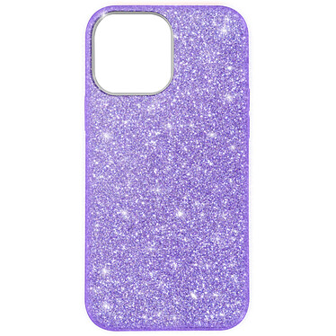 Avizar Coque iPhone 13 Mini Paillette Amovible Silicone Semi-rigide violet