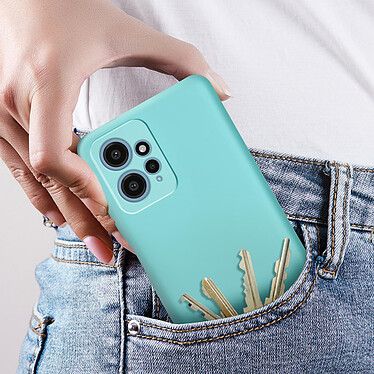 Avizar Coque pour Xiaomi Redmi Note 12 4G Silicone Semi-rigide Finition Douce au Toucher Fine  Turquoise pas cher