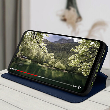 Acheter Avizar Housse pour Samsung A14 5G et 4G Clapet Porte-carte Support Vidéo  bleu nuit