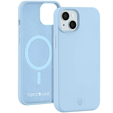 Force Case Coque pour iPhone 15 MagSafe Anti-chute Mate Bleu Pâle