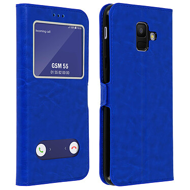Avizar Etui folio Bleu pour Samsung Galaxy A6
