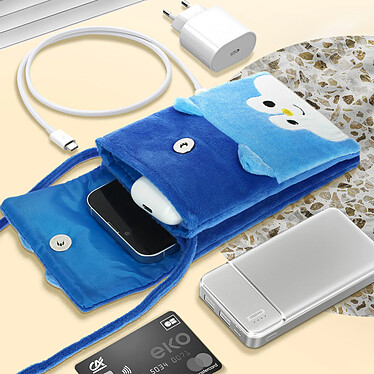 Acheter Avizar Pochette Bandoulière pour Smartphone en Tissu Design Husky  Bleu