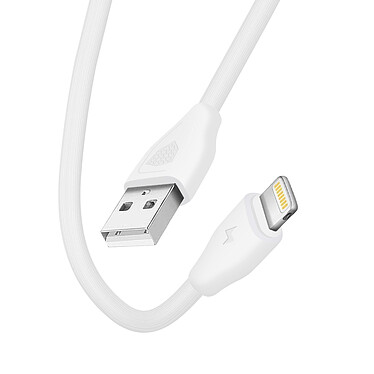 Inkax Câble USB vers Lightning 2.1A Charge et Synchro Rapide 20cm CK21  Blanc
