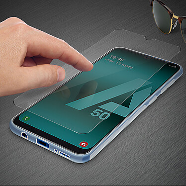 Avis Avizar Coque Galaxy A50 Silicone Souple et Film Ecran Verre Trempé 9H Transparent